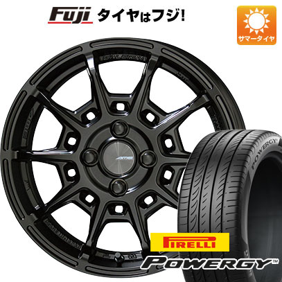 【新品国産車用5穴114.3】 夏タイヤ ホイール4本セット 215/55R17 ピレリ パワジー 共豊 ガレルナ レフィーノ 7J 17インチ(送料無料)
