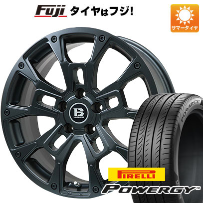 【新品国産車用5穴114.3】 夏タイヤ ホイール4本セット 215/65R16 ピレリ パワジー ビッグウエイ B-LUGNAS BRD(マットブラック) 6.5J 16インチ(送料無料)