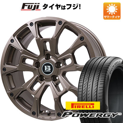 【新品国産車用5穴114.3】 夏タイヤ ホイール4本セット 215/65R16 ピレリ パワジー ビッグウエイ B-LUGNAS BRD(マットブロンズ) 6.5J 16インチ(送料無料)