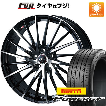 【新品国産車用5穴100】 夏タイヤ ホイール4本セット 215/45R17 ピレリ パワジー WEDS ウェッズ レオニス FR 7J 17インチ(送料無料)|フジ スペシャルセレクション