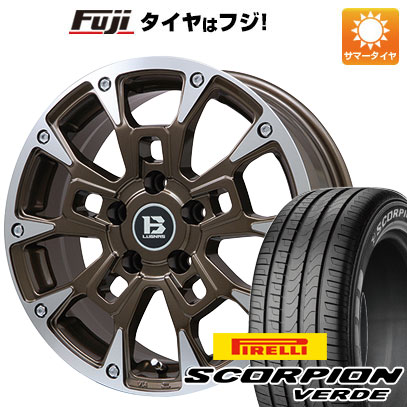 【新品】デリカD5 夏タイヤ ホイール4本セット 215/70R16 ピレリ スコーピオン ヴェルデ ビッグウエイ B-LUGNAS BRD(ブロンズポリッシュ) 6.5J 16インチ(送料無料)