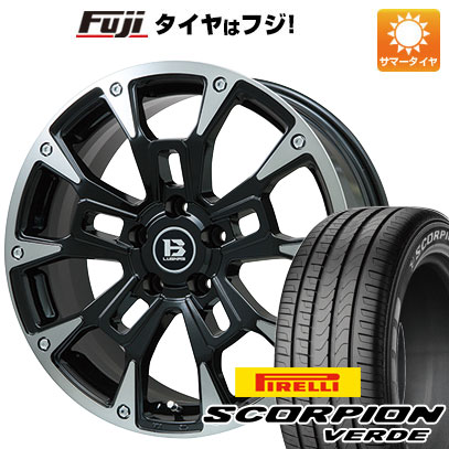 【新品】デリカD5 夏タイヤ ホイール4本セット 215/70R16 ピレリ スコーピオン ヴェルデ ビッグウエイ B-LUGNAS BRD(ブラックポリッシュ/ブラッククリア) 6.5J 16インチ(送料無料)