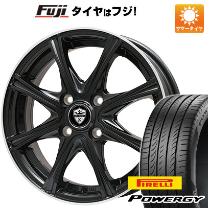 【新品 軽自動車】N-BOX タント スペーシア 夏タイヤ ホイール4本セット 165/55R15 ピレリ パワジー エルベ エステローザ MZV ブラックリムポリッシュ 4.5J 15インチ(送料無料)