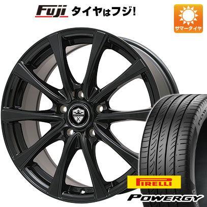 【新品国産車用5穴114.3】 夏タイヤ ホイール4本セット 215/60R17 ピレリ パワジー エルベ エステローザ FSV グロスブラック 7J 17インチ(送料無料)
