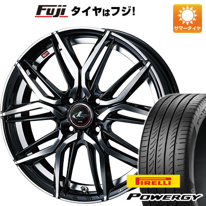 【新品国産車用4穴100】 夏タイヤ ホイール4本セット 205/45R17 ピレリ パワジー WEDS ウェッズ レオニス LM 6.5J 17インチ(送料無料)|フジ スペシャルセレクション
