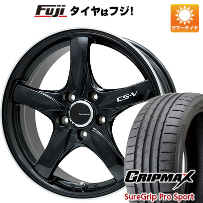 【新品国産車用5穴114.3】 夏タイヤ ホイール4本セット 215/40R18 グリップマックス シュアグリップ PRO SPORT BSW（限定） レアマイスター CS-V(グロスブラック/リムポリッシュ) 7.5J 18インチ(送料無料)