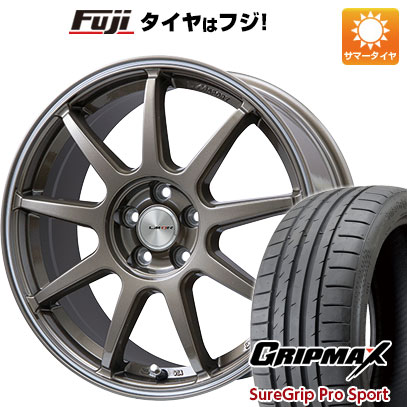 【新品国産車用5穴114.3】 夏タイヤ ホイール4本セット 215/40R18 グリップマックス シュアグリップ PRO SPORT BSW(限定) レアマイスター LMスポーツ LM-QR ブロンズ/ラインポリッシュ 7.5J 18インチ(送料無料)|フジ スペシャルセレクション