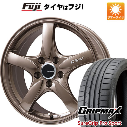 【新品国産車用5穴114.3】 夏タイヤ ホイール4本セット 215/45R18 グリップマックス シュアグリップ PRO SPORT BSW（限定） レアマイスター CS-V(ブロンズ) 7.5J 18インチ(送料無料)｜フジ スペシャルセレクション 58,355円