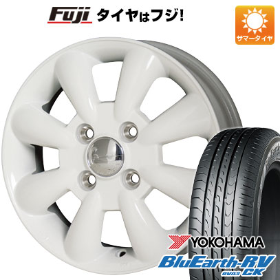 【パンク保証付き】【新品 軽自動車】N-BOX タント スペーシア 夏タイヤ ホイール4本セット 155/65R14 ヨコハマ ブルーアース RV-03CK ホットスタッフ ララパーム KC-8 4.5J 14インチ(送料無料)