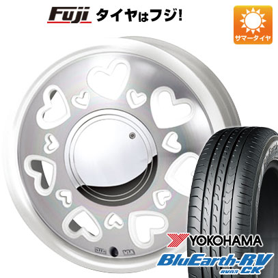 【パンク保証付き】【新品 軽自動車】ソリオ ハスラー 夏タイヤ ホイール4本セット 165/70R14 ヨコハマ ブルーアース RV-03CK モンツァ K.キューティ 14インチ(送料無料)｜フジ スペシャルセレクション