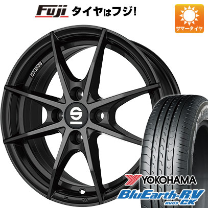 【パンク保証付き】【新品】ルーミー・パッソ・ジャスティ・トール 夏タイヤ ホイール4本セット 175/55R15 ヨコハマ ブルーアース RV-03CK OZ SPARCO トロフェオ 6J 15インチ(送料無料)