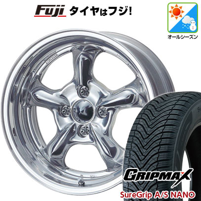 【新品 軽自動車】N-BOX タント スペーシア オールシーズンタイヤ ホイール4本セット 165/55R15 グリップマックス シュアグリップ オールシーズン ナノ(限定) WORK ワーク グッカーズ HEMI 5.5J 15インチ(送料無料)|フジ スペシャルセレクション