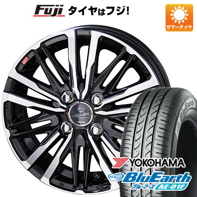 【新品 軽自動車】ソリオ ハスラー 夏タイヤ ホイール4本セット 165/70R14 ヨコハマ ブルーアース AE-01F 共豊 スマック クレスト 4.5J 14インチ(送料無料)｜フジ スペシャルセレクション