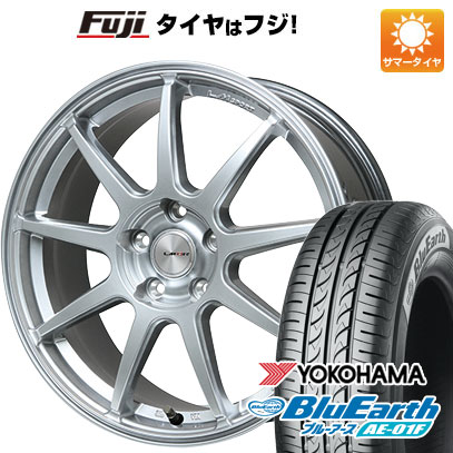 【新品国産車用5穴100】 夏タイヤ ホイール4本セット 205/55R16 ヨコハマ ブルーアース AE-01F レアマイスター LMスポーツ LM-QR ハイパーシルバー 7J 16インチ(送料無料)