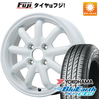 【新品 軽自動車】ソリオ ハスラー 夏タイヤ ホイール4本セット 165/70R14 ヨコハマ ブルーアース AE-01F ブランドルライン ストレンジャーKST-9改 ホワイト 4.5J 14インチ(送料無料)