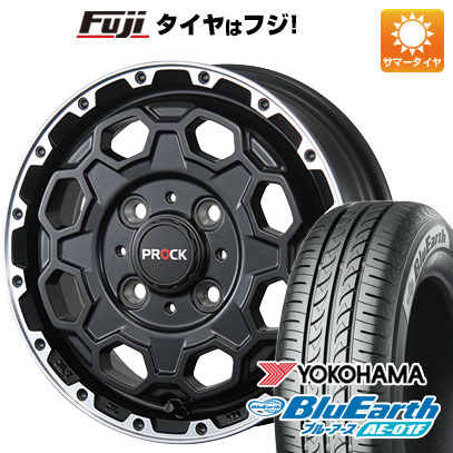 【新品国産車用4穴100】 夏タイヤ ホイール4本セット 175/65R15 ヨコハマ ブルーアース AE-01F ブレスト バーンズテック プロックストリーム 6J 15インチ(送料無料)
