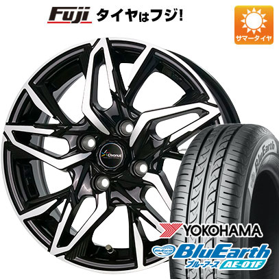【新品国産車用4穴100】 夏タイヤ ホイール4本セット 175/65R15 ヨコハマ ブルーアース AE-01F ホットスタッフ クロノス CH-112 5.5J 15インチ(送料無料)