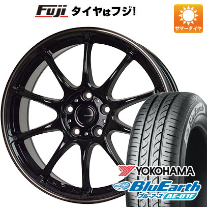 【新品国産車用5穴114.3】 夏タイヤ ホイール4本セット 195/60R16 ヨコハマ ブルーアース AE-01F ホットスタッフ ジースピード P-07 6.5J 16インチ(送料無料)|フジ スペシャルセレクション