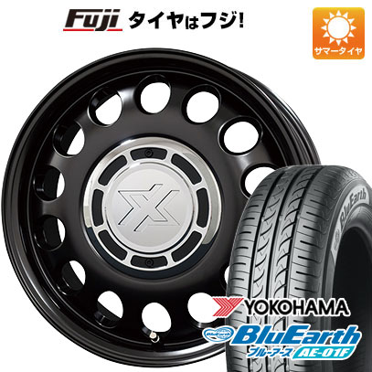 【新品国産車用5穴100】 夏タイヤ ホイール4本セット 195/65R15 ヨコハマ ブルーアース AE-01F コスミック クロスブラッド スティール トヨタ車専用 6J 15インチ(送料無料)