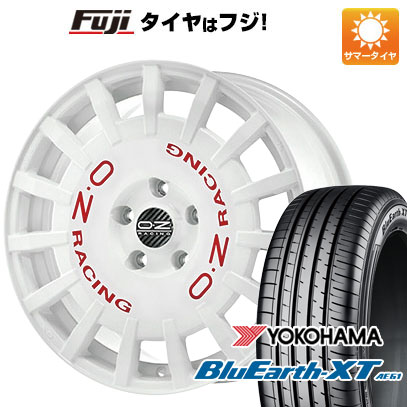 【新品国産車用5穴114.3】 夏タイヤ ホイール4本セット 215/55R17 ヨコハマ ブルーアース XT AE61 OZ ラリーレーシング 7J 17インチ(送料無料)