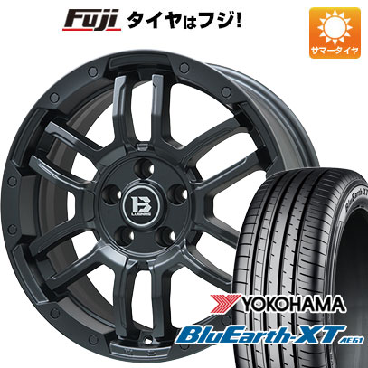 【新品国産車用5穴114.3】 夏タイヤ ホイール4本セット 225/50R18 ヨコハマ ブルーアース XT AE61 ビッグウエイ B-LUGNAS FRD(マットブラック) 7.5J 18インチ(送料無料)