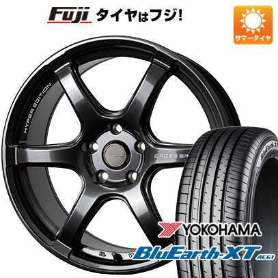 【新品国産車用5穴114.3】 夏タイヤ ホイール4本セット 225/50R18 ヨコハマ ブルーアース XT AE61 ホットスタッフ クロススピード ハイパーエディションRS6 7.5J 18インチ(送料無料)