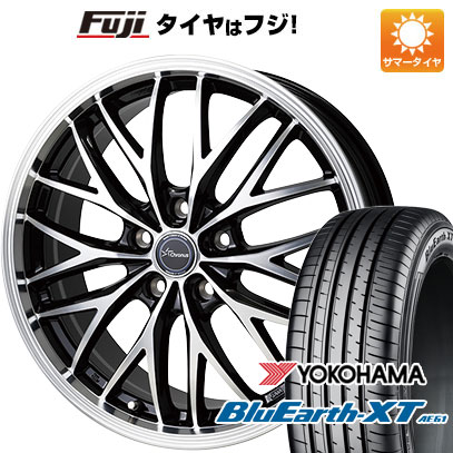 【新品国産車用5穴114.3】 夏タイヤ ホイール4本セット 215/50R18 ヨコハマ ブルーアース XT AE61 ホットスタッフ クロノス CH-113 7J 18インチ(送料無料)