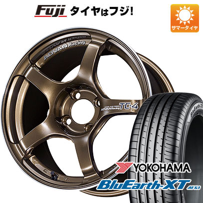 【新品】ライズ/ロッキー(ガソリン) 夏タイヤ ホイール4本セット 195/60R17 ヨコハマ ブルーアース XT AE61 ヨコハマ アドバンレーシング TC-4 7J 17インチ(送料無料)|フジ スペシャルセレクション