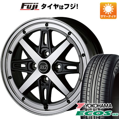 日本製【新品 軽自動車】 夏タイヤ ホイール4本セット 165/55R14 ヨコハマ エコス ES31 アルジェノン フェニーチェ RX-2 4.5J 14インチ(送料無料)|フジ スペシャルセレクション
