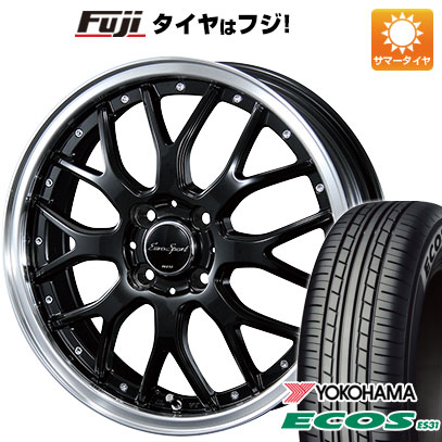 日本製【新品 軽自動車】 夏タイヤ ホイール4本セット 165/55R14 ヨコハマ エコス ES31 ブレスト ユーロスポーツ タイプ815 4.5J 14インチ(送料無料)