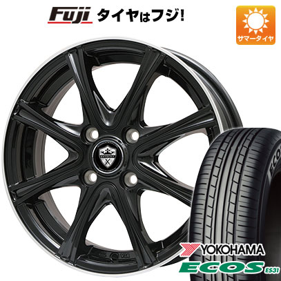 日本製【新品 軽自動車】N-BOX タント スペーシア 夏タイヤ ホイール4本セット 165/55R15 ヨコハマ エコス ES31 エルベ エステローザ MZV ブラックリムポリッシュ 4.5J 15インチ(送料無料) 41,925円