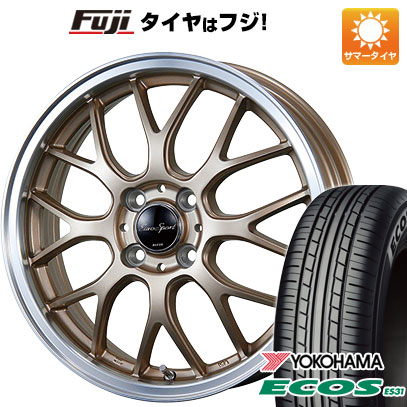日本製【新品 軽自動車】 夏タイヤ ホイール4本セット 165/55R14 ヨコハマ エコス ES31 ブレスト ユーロスポーツ タイプ805 アンティークブロンズ 4.5J 14インチ(送料無料)