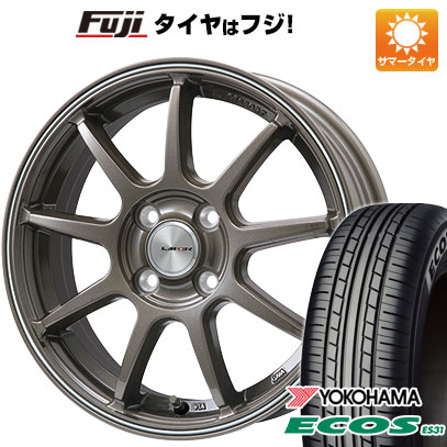 日本製【新品 軽自動車】N-BOX タント スペーシア 夏タイヤ ホイール4本セット 165/55R15 ヨコハマ エコス ES31 レアマイスター LMスポーツ LM-QR ブロンズ/ラインポリッシュ 5J 15インチ(送料無料)|フジ スペシャルセレクション
