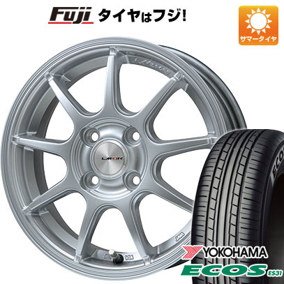日本製【新品 軽自動車】 夏タイヤ ホイール4本セット 165/55R14 ヨコハマ エコス ES31 レアマイスター LMスポーツ LM-QR ハイパーシルバー 4.5J 14インチ(送料無料)