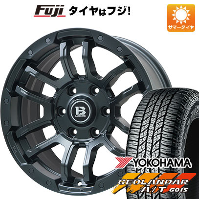 【新品国産車用6穴139.7】 夏タイヤ ホイール4本セット 285/70R17 ヨコハマ ジオランダー A/T G015 OWL/RBL ビッグウエイ B-LUGNAS FRD(マットブラック) 8J 17インチ(送料無料)