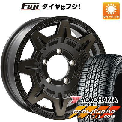 【新品】ジムニー 夏タイヤ ホイール4本セット 185/85R16 ヨコハマ ジオランダー A/T G015 WL/RBL WEDS ウェッズ クロスオーバーガーメンツ Style M 5.5J 16インチ(送料無料)