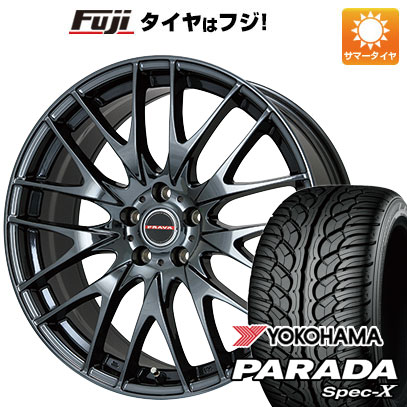 【新品国産車用5穴114.3】 夏タイヤ ホイール4本セット 235/55R20 ヨコハマ PARADA Spec-X ビッグウエイ レイシーン プラバ9M(BMC) 8.5J 20インチ(送料無料)