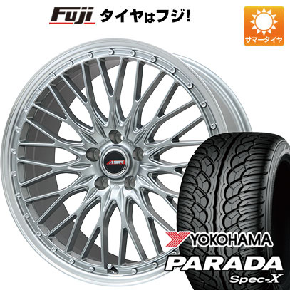 【新品国産車用5穴114.3】 夏タイヤ ホイール4本セット 235/55R20 ヨコハマ PARADA Spec-X プレミックス MER PROMESH ダークシルバー/リムポリッシュ 8.5J 20インチ(送料無料)