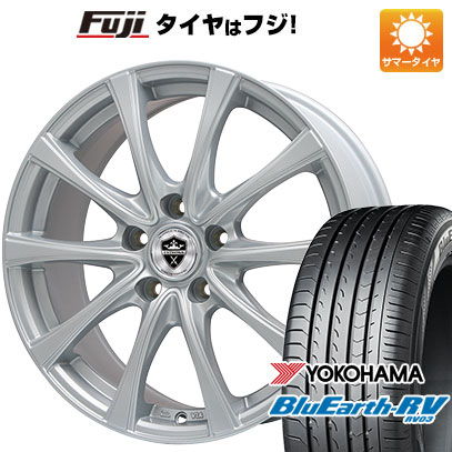 【パンク保証付き】【新品国産車用5穴114.3】 夏タイヤ ホイール4本セット 225/60R17 ヨコハマ ブルーアース RV-03 エルベ エステローザ FSV シルバー 7J 17インチ(送料無料)|フジ スペシャルセレクション