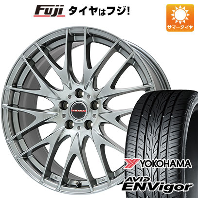 【新品国産車用5穴100】 夏タイヤ ホイール4本セット 225/40R19 ヨコハマ エイビッド エンビガーS321 ビッグウエイ レイシーン プラバ9M(クロームハイパーシルバー) 8J 19インチ(送料無料)