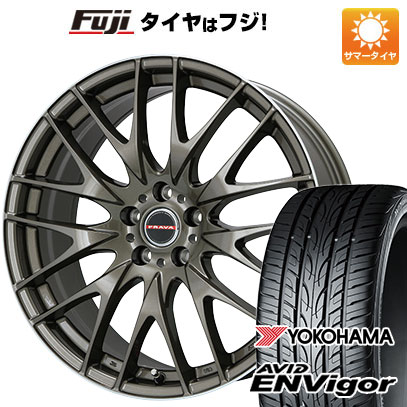 【新品国産車用5穴114.3】 夏タイヤ ホイール4本セット 245/45R20 ヨコハマ エイビッド エンビガーS321 ビッグウエイ レイシーン プラバ9M(ブロンズ/リムポリッシュ) 8.5J 20インチ(送料無料)