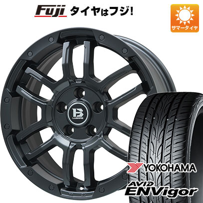 【新品国産車用5穴114.3】 夏タイヤ ホイール4本セット 225/55R18 ヨコハマ エイビッド エンビガーS321 ビッグウエイ B-LUGNAS FRD(マットブラック) 7.5J 18インチ(送料無料)|フジ スペシャルセレクション