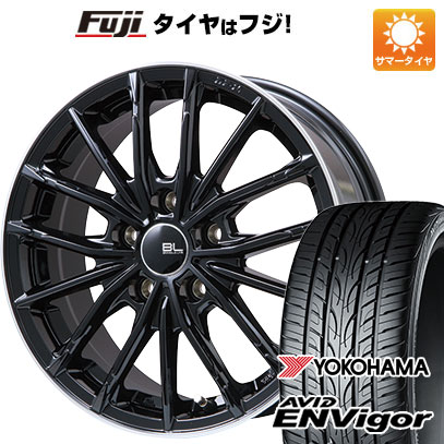 【新品国産車用5穴114.3】 夏タイヤ ホイール4本セット 225/45R18 ヨコハマ エイビッド エンビガーS321 ブランドルライン DF-10M グロスブラック/リムポリッシュ 7.5J 18インチ(送料無料) 85,635円