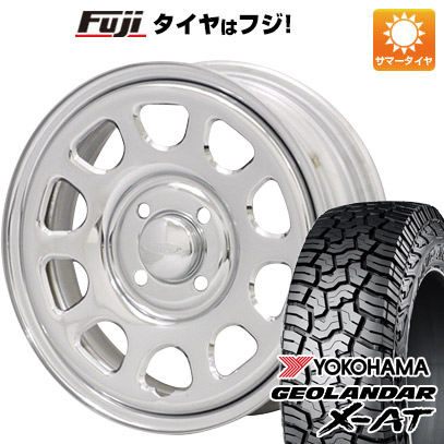 【新品】ジムニー 夏タイヤ ホイール4本セット 195R16C 104/102Q ヨコハマ ジオランダー X-AT G016 OWL モリタ デイトナズ G2 クローム 5.5J 16インチ(送料無料)