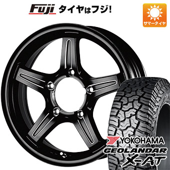 【新品】ジムニー 夏タイヤ ホイール4本セット 195R16C 104/102Q ヨコハマ ジオランダー X-AT G016 OWL TWS グランヴァード NEO ブラックカット 5.5J 16インチ(送料無料)｜フジ スペシャルセレクション