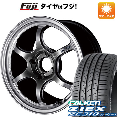 【新品国産車用4穴100】 夏タイヤ ホイール4本セット 185/55R15 ファルケン ジークス ZE310R エコラン(限定) ヨコハマ アドバンレーシング RG-D2 6J 15インチ(送料無料)