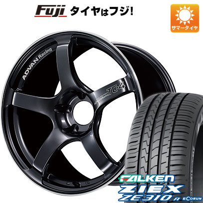 【新品国産車用4穴100】 夏タイヤ ホイール4本セット 185/65R15 ファルケン ジークス ZE310R エコラン(限定) ヨコハマ アドバンレーシング TC-4 5.5J 15インチ(送料無料)