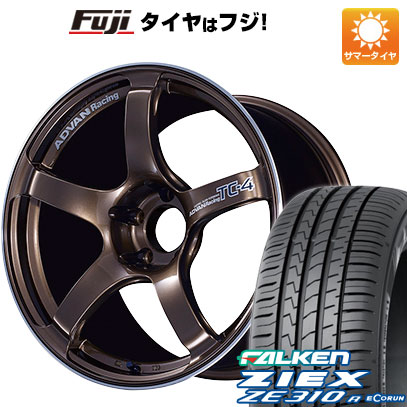 【新品国産車用4穴100】 夏タイヤ ホイール4本セット 175/65R15 ファルケン ジークス ZE310R エコラン(限定) ヨコハマ アドバンレーシング TC-4 6J 15インチ(送料無料)