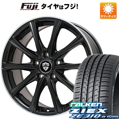 【新品国産車用5穴114.3】 夏タイヤ ホイール4本セット 225/45R18 ファルケン ジークス ZE310R エコラン(限定) エルベ エステローザ MZV ブラックリムポリッシュ 7.5J 18インチ(送料無料)