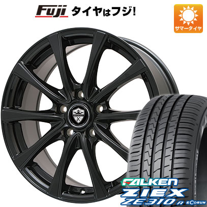 【新品国産車用5穴100】 夏タイヤ ホイール4本セット 225/40R18 ファルケン ジークス ZE310R エコラン(限定) エルベ エステローザ FSV グロスブラック 7.5J 18インチ(送料無料)｜フジ スペシャルセレクション